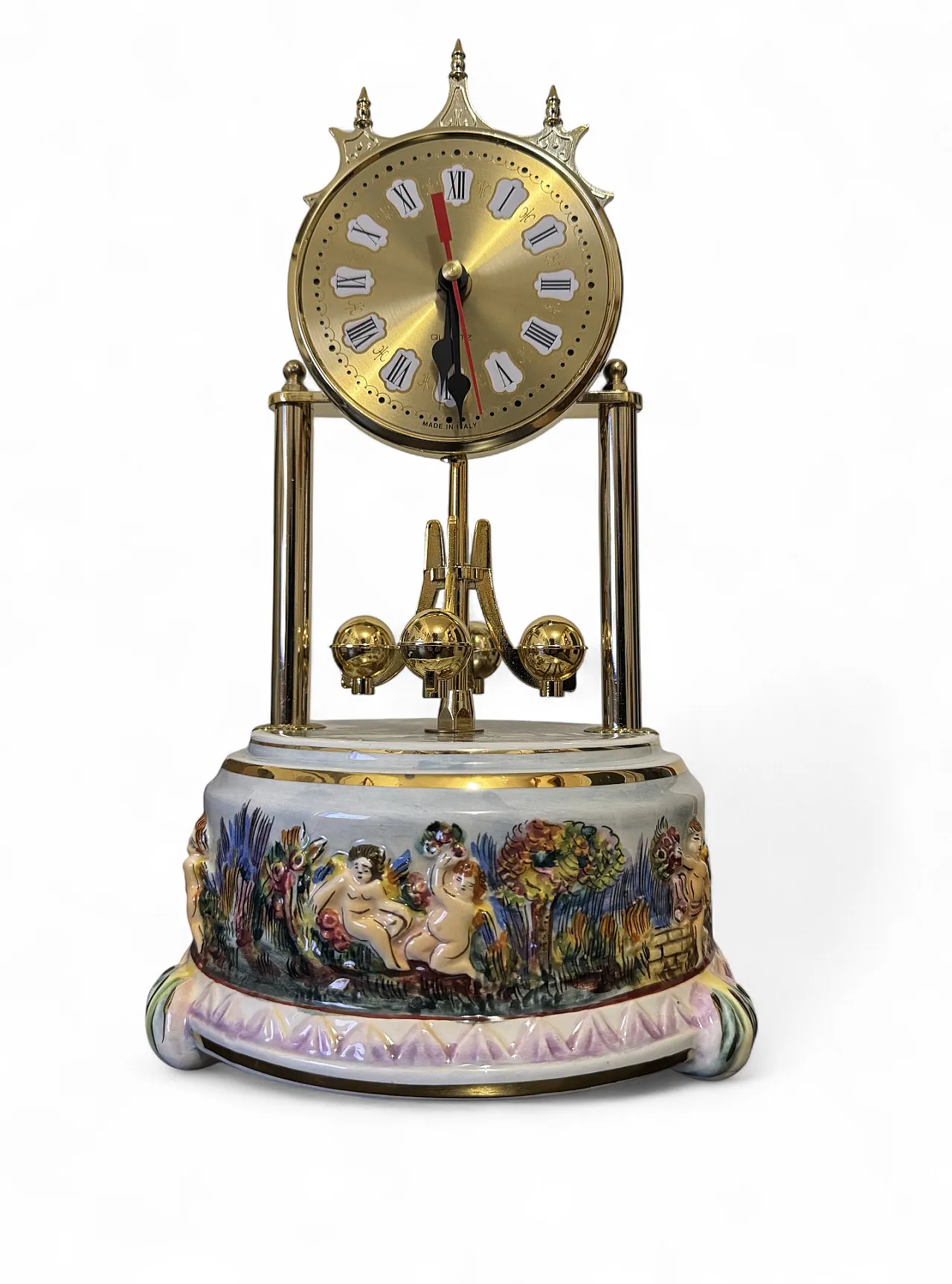 Capodimonte porcelain clock, 70s 3