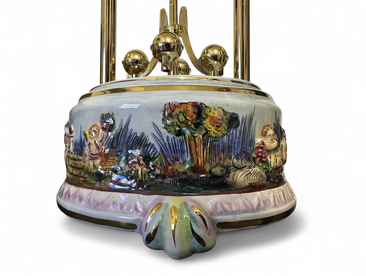 Capodimonte porcelain clock, 70s 4