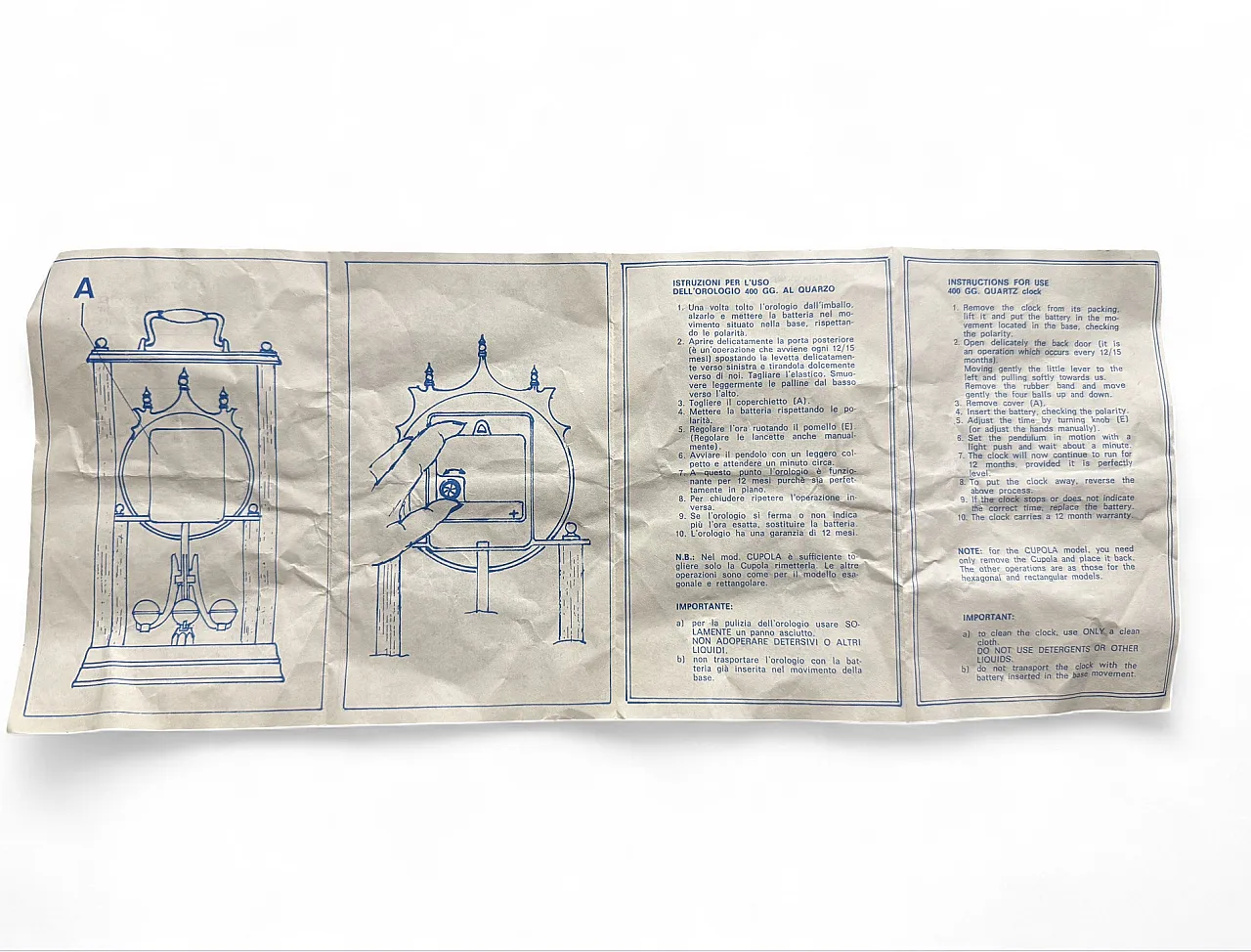 Capodimonte porcelain clock, 70s 8