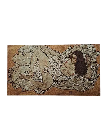 Lying Nude by Egon Schiele Signed, 20th century