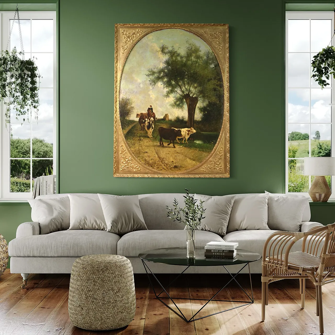 Dipinto italiano paesaggio firmato e datato 1881 7