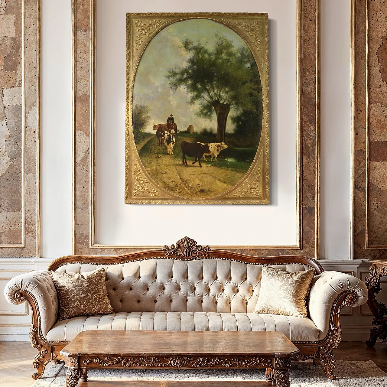 Dipinto italiano paesaggio firmato e datato 1881 14