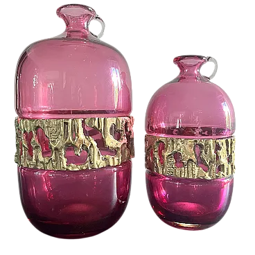 Coppia di vasi di Angelo Brotto per Esperia, anni '70