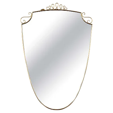 Specchio a forma di scudo, anni '50