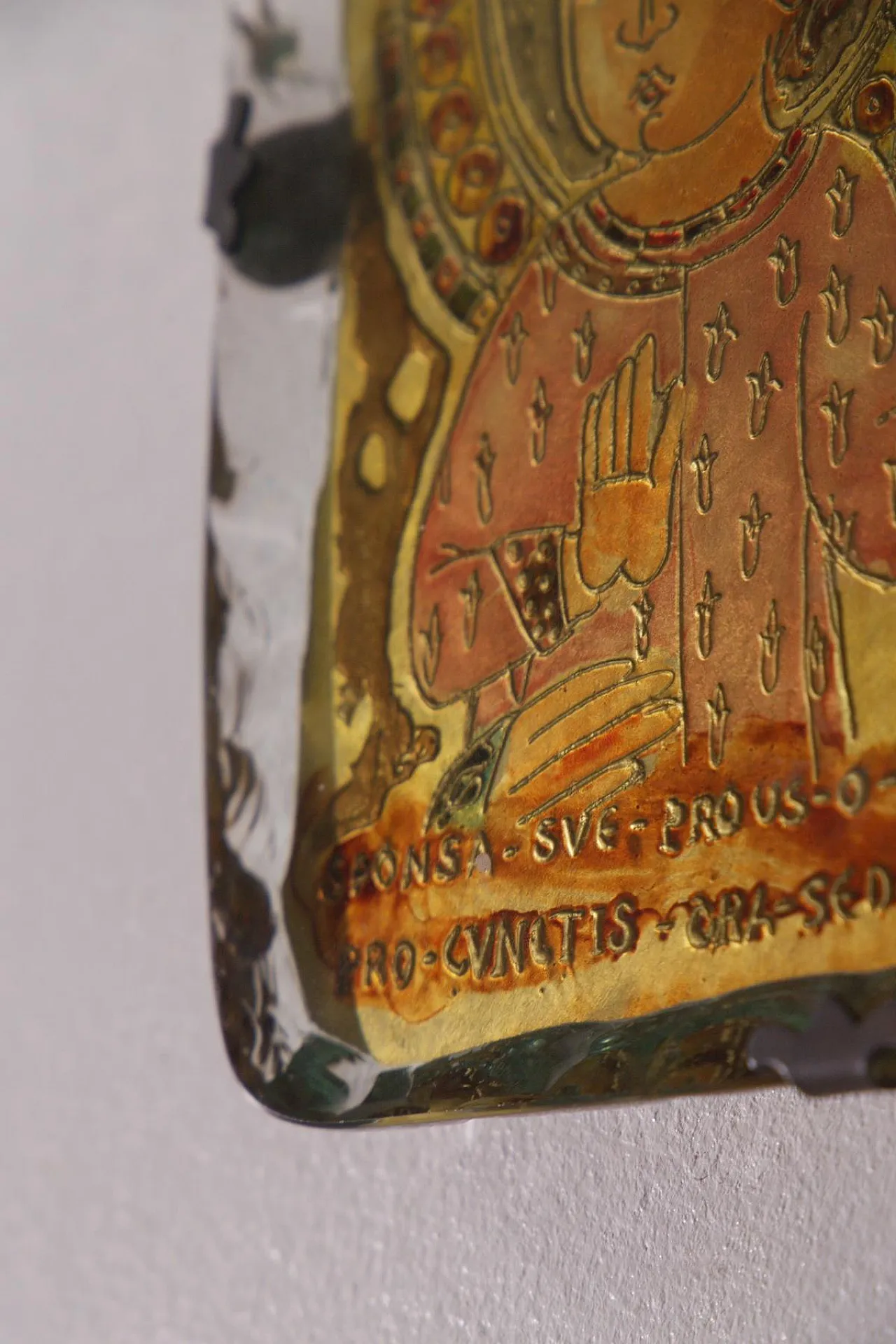 Madonna and Child wall panel in art glass by Fontana Arte, 1940s 4