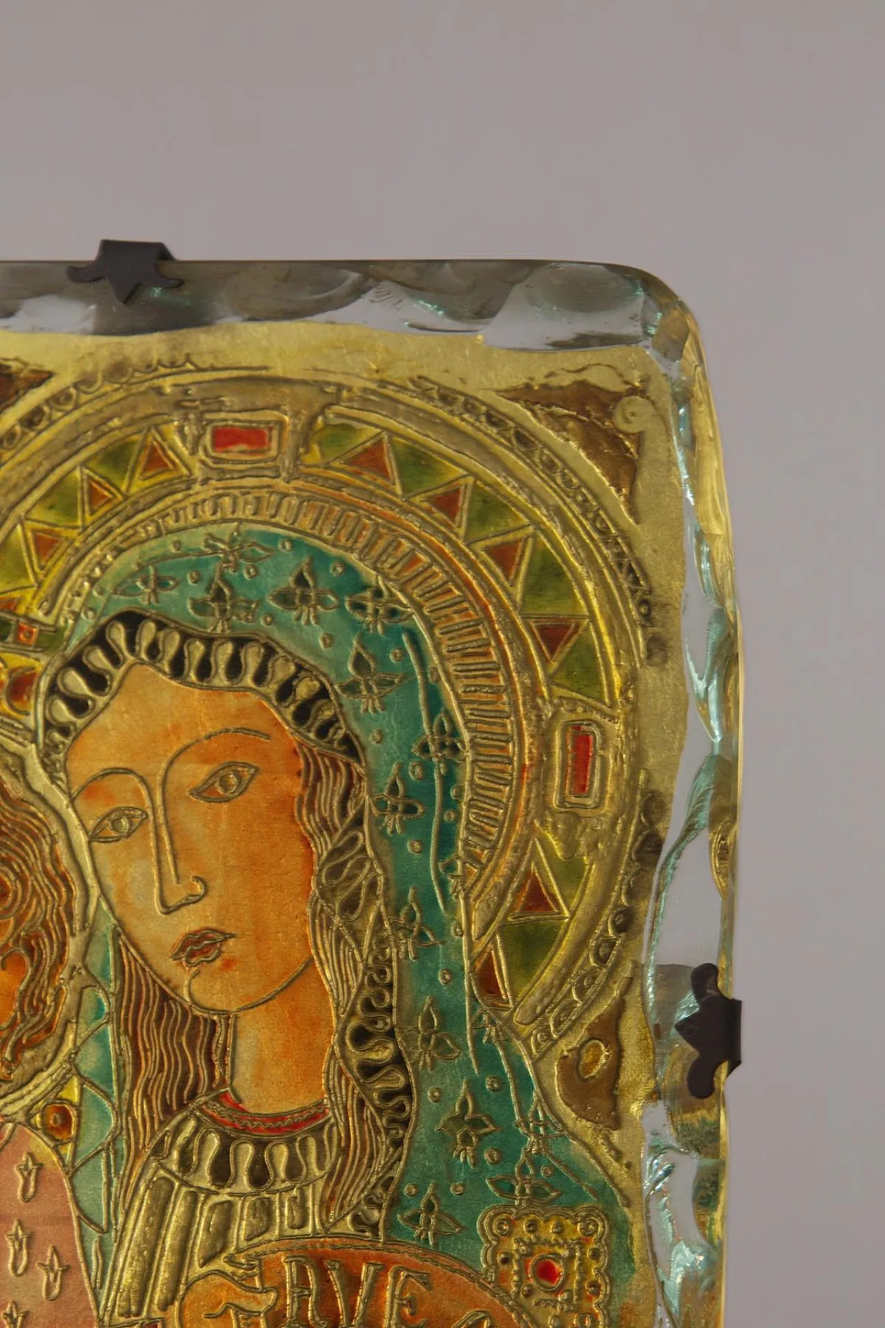 Madonna and Child wall panel in art glass by Fontana Arte, 1940s 5