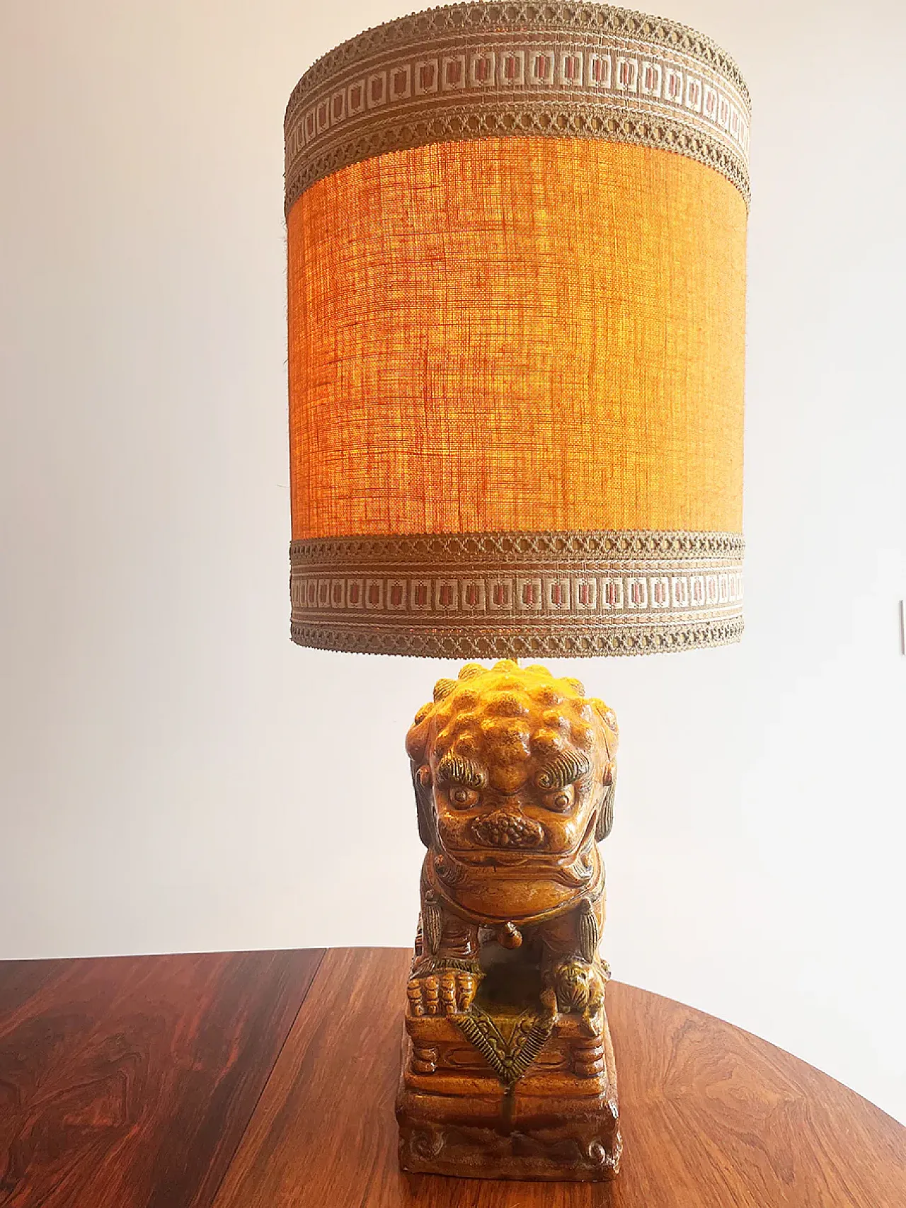 Ceramic Foo Dog, table lamp, 20th century 1