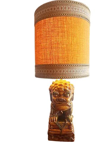 Cane Fo in ceramica, lampada da tavolo, '900