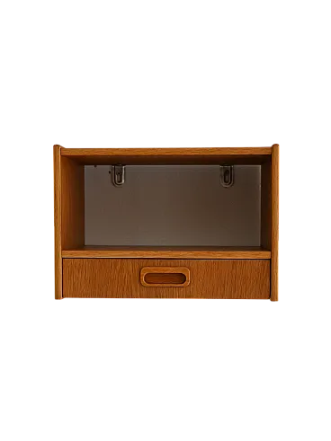 Scandinavian 60s wall bedroom in oak