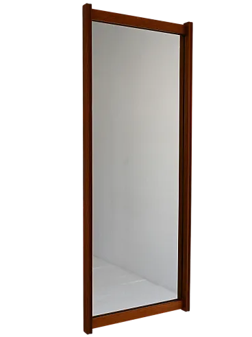 Scandinavian mirror vintage in grooved teak