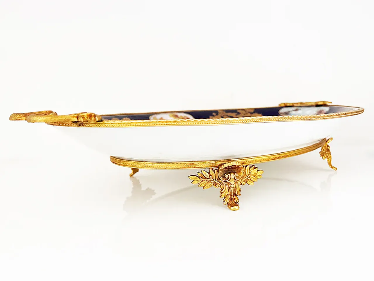 Centrotavola Blu dipinto con alzata, '900 2