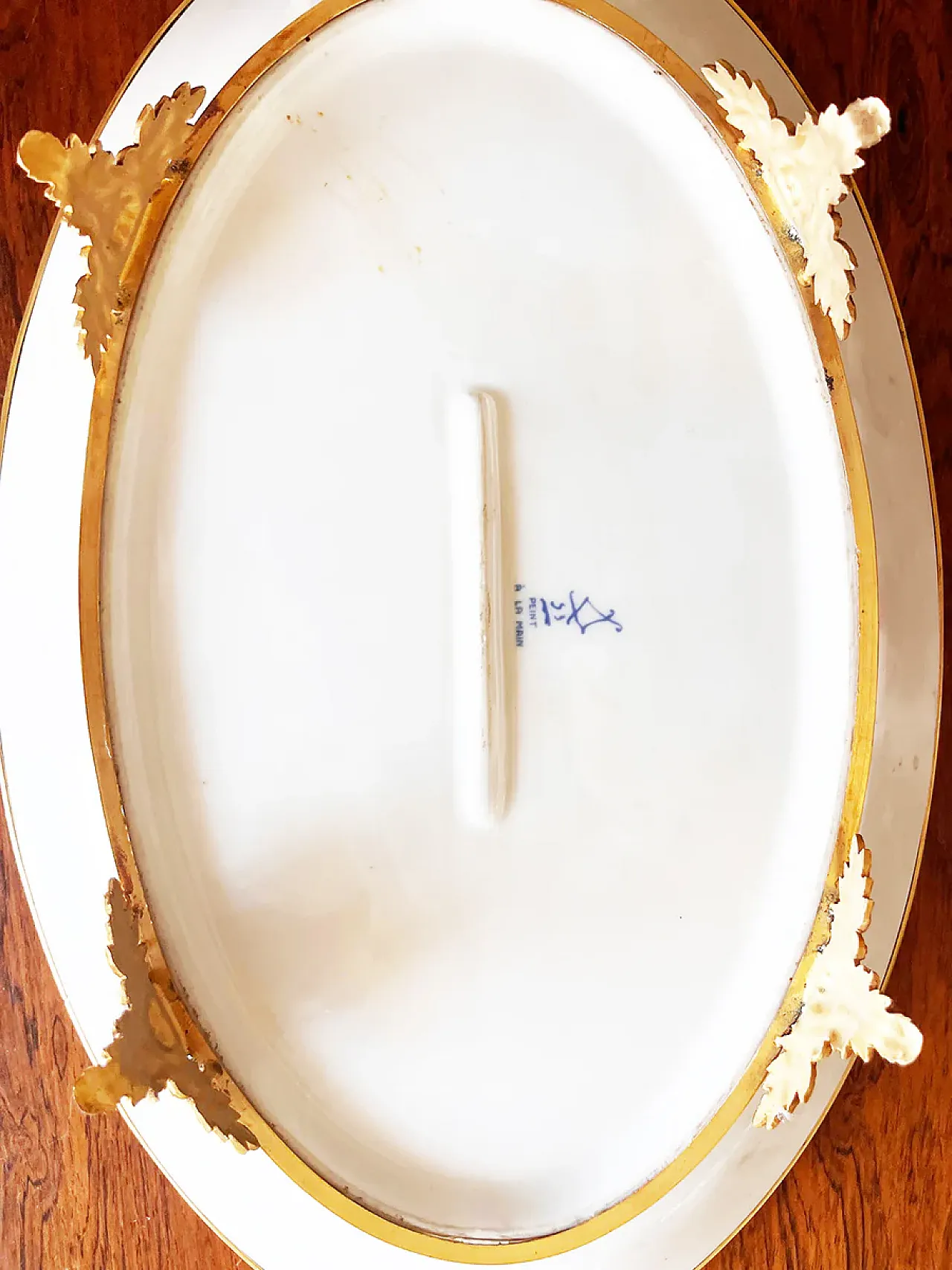 Centrotavola Blu dipinto con alzata, '900 6