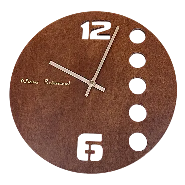 Wooden wall clock by Mebus, 1990s