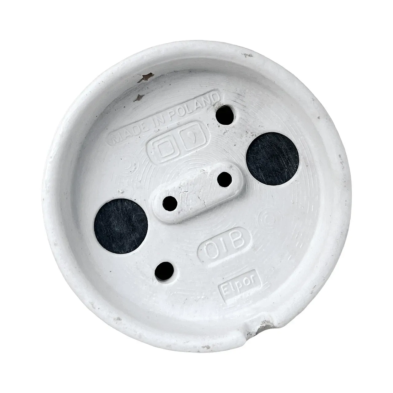 Industrial wall lamp, glass cylinder 01B Elpor, 1970s 5