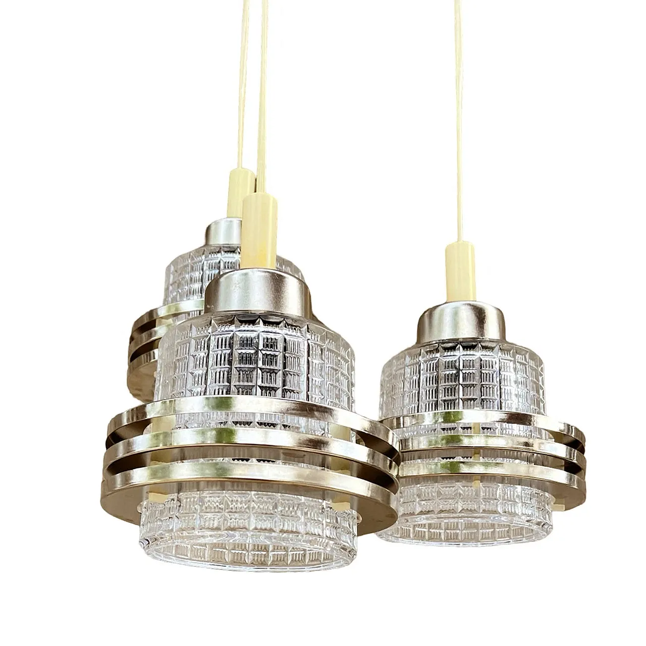 Cascade chandelier by Pokrok Žilina, 1970s 7