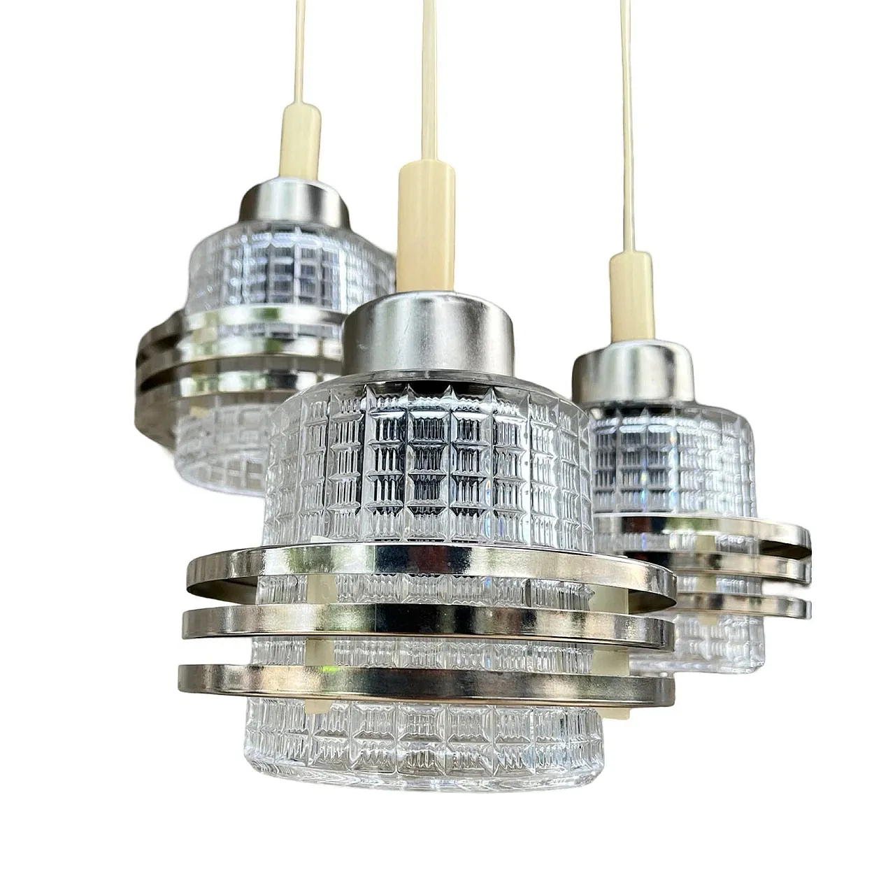 Cascade chandelier by Pokrok Žilina, 1970s 11