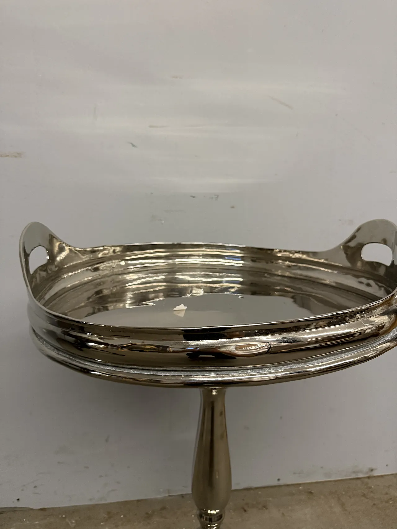 Tavolinetto vassoio, da nave, in metallo cromato, anni '30 7