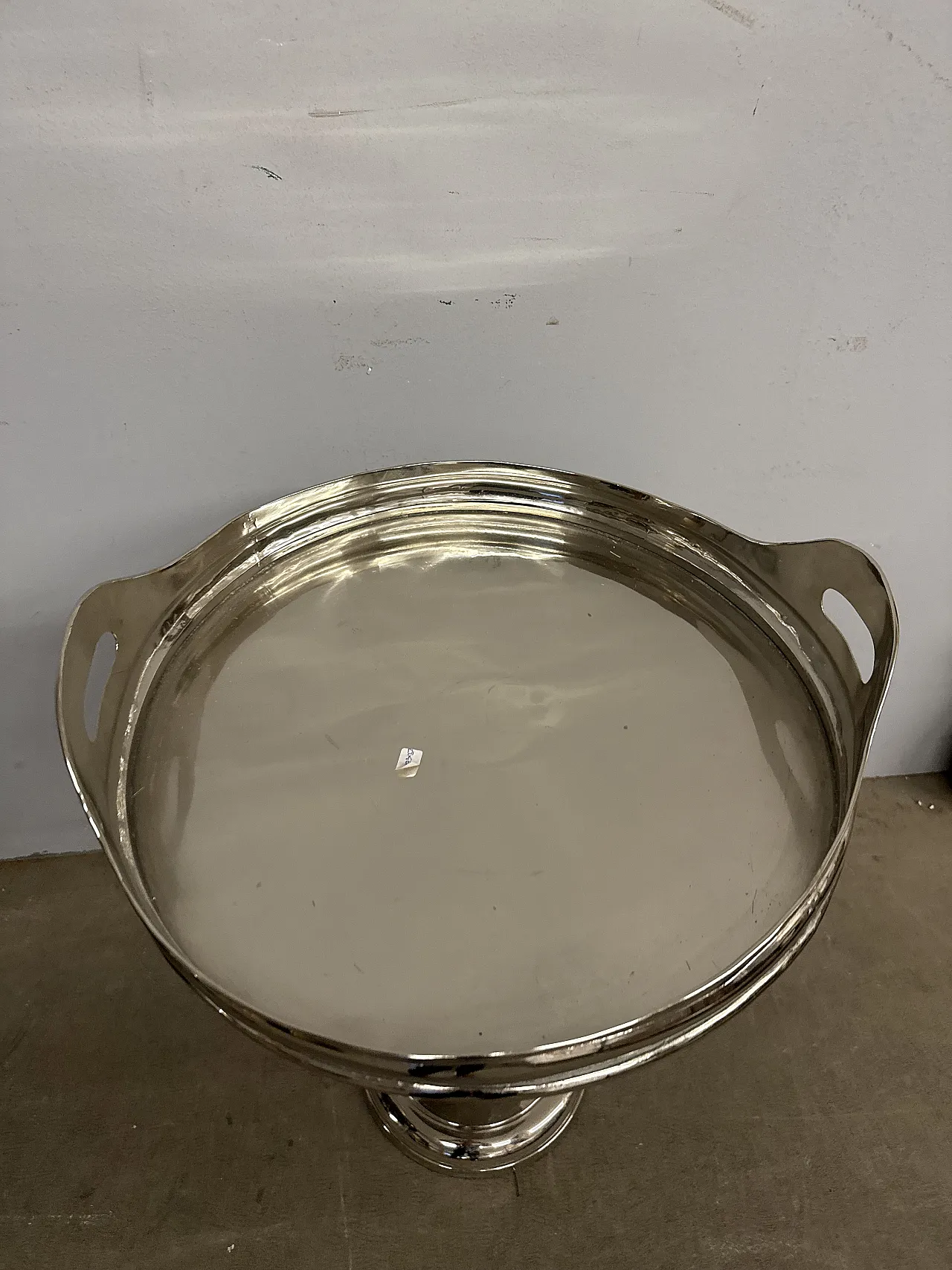 Tavolinetto vassoio, da nave, in metallo cromato, anni '30 8