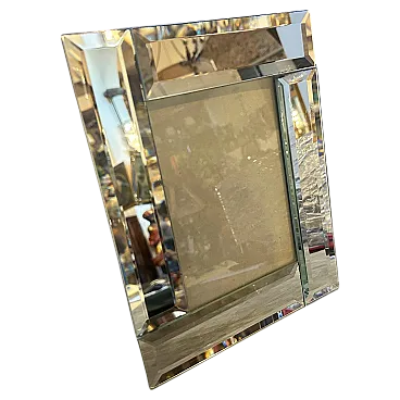 Mid-century Modern mirror and glass picture frame, 1970s