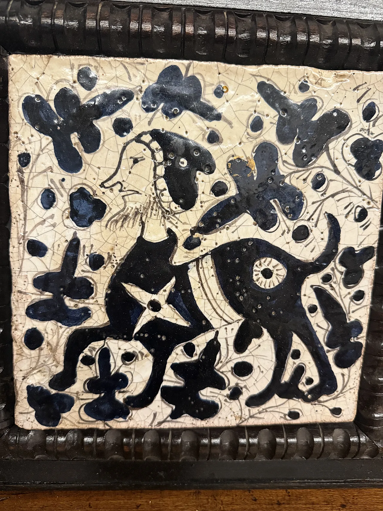 Mattonella maiolica dipinta a zaffera, '900 5