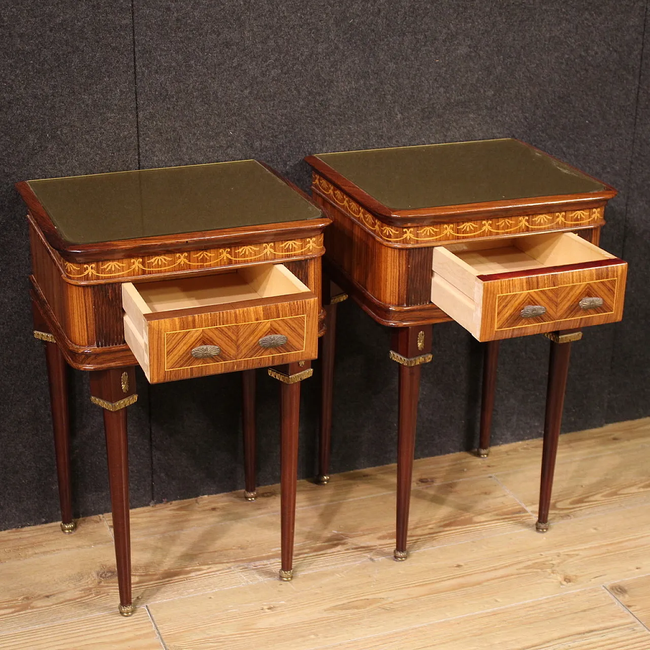 Pair of Italian bedside tables, 60s 7