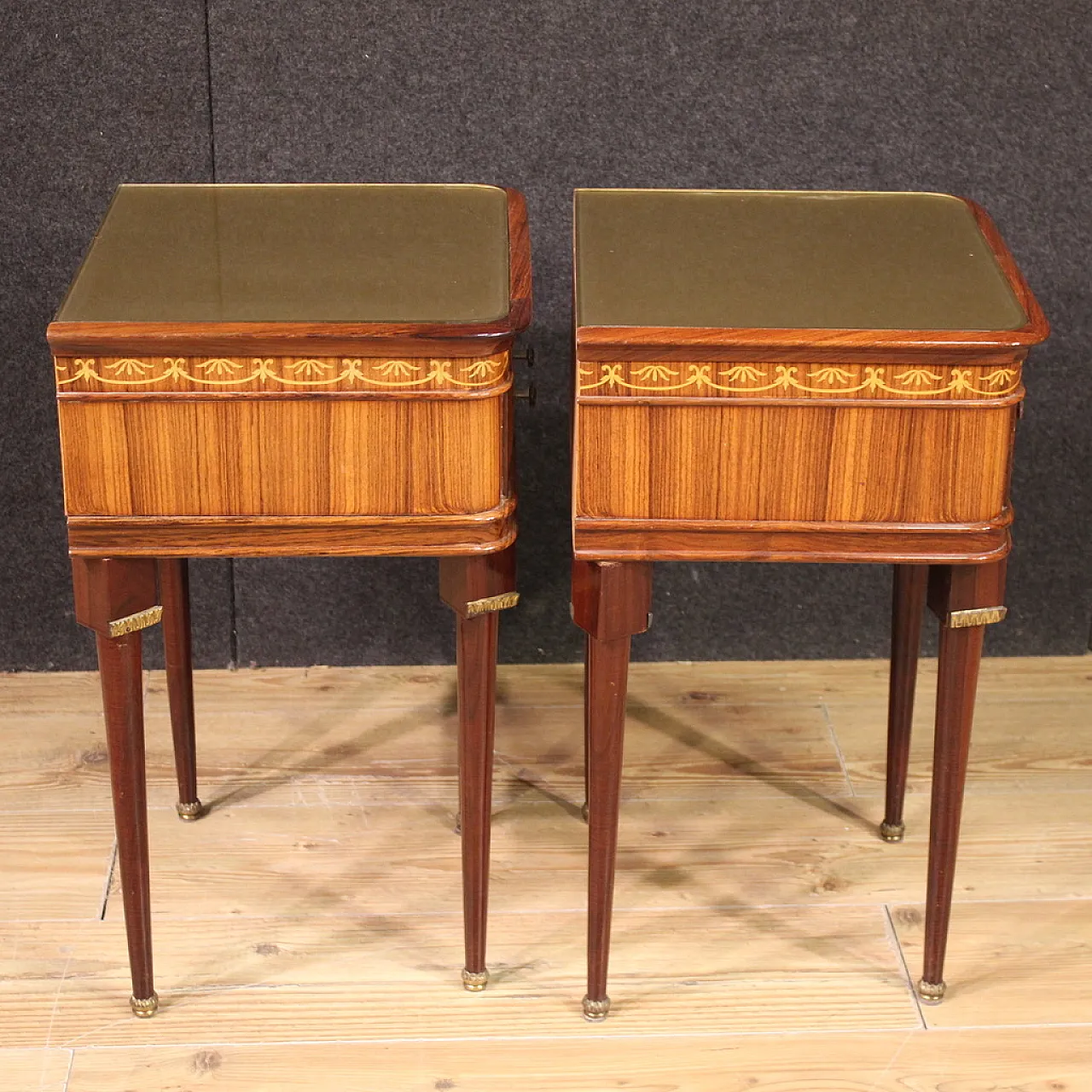 Pair of Italian bedside tables, 60s 10