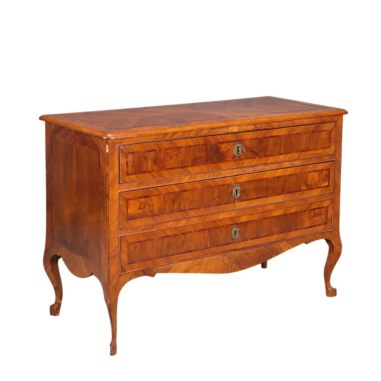 Three-drawer chest of drawers, late 18th century 10