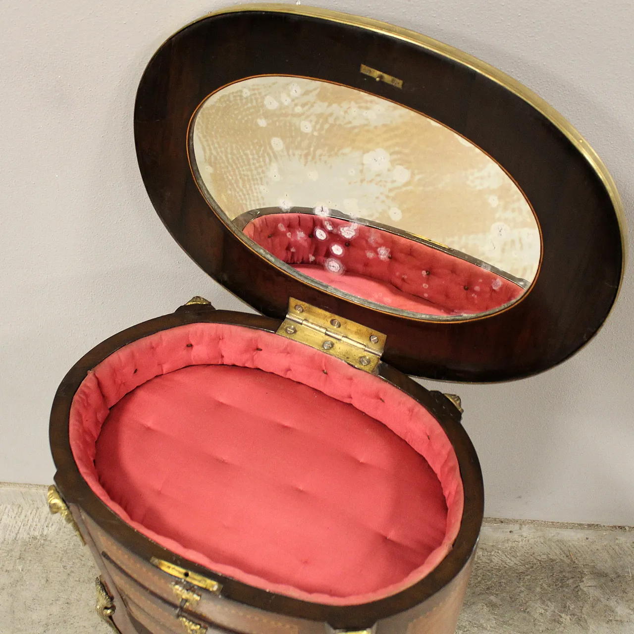 Tavolino intarsiato Napoleone III '800 16