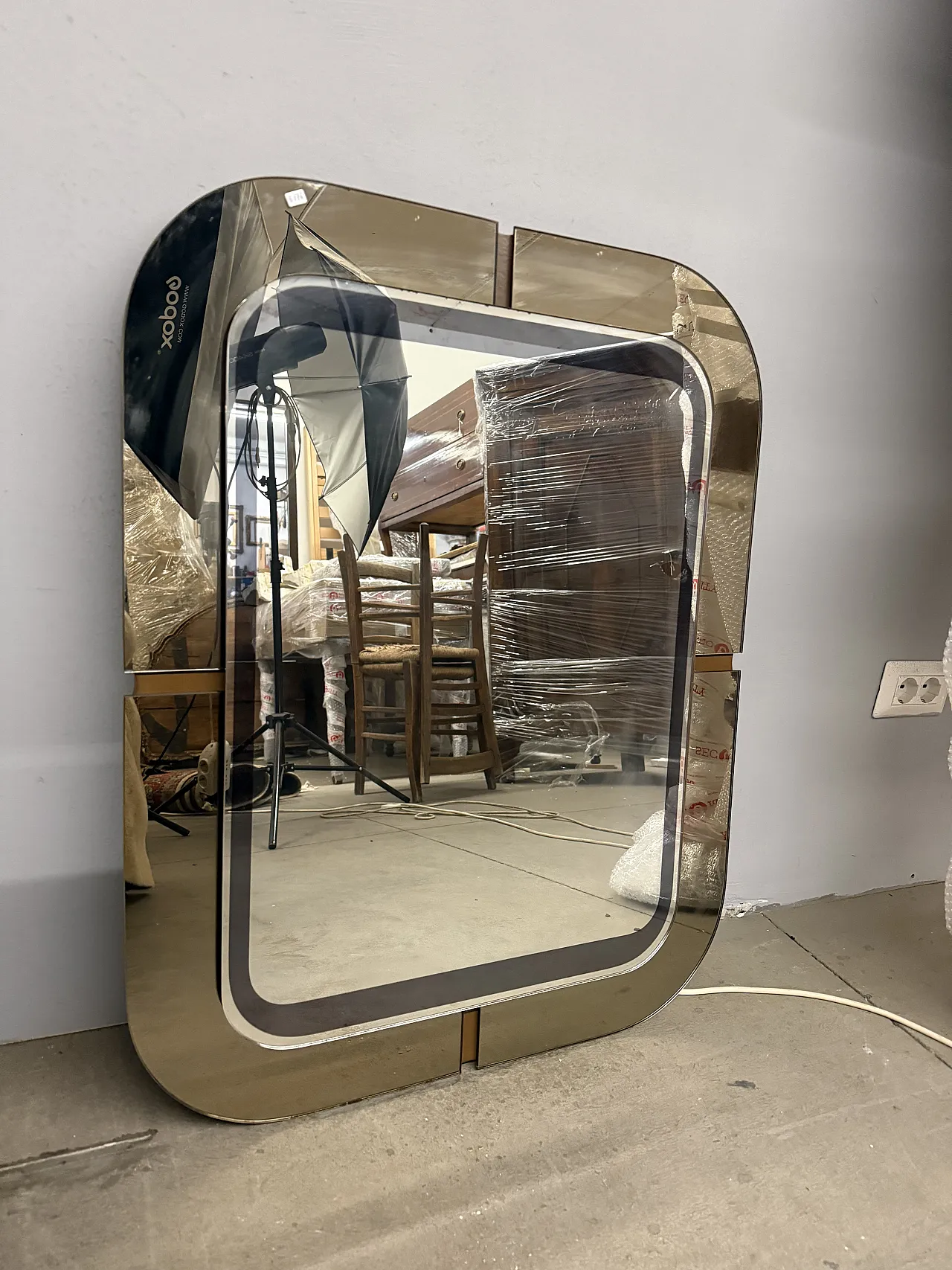 Specchio space age anni '70 1