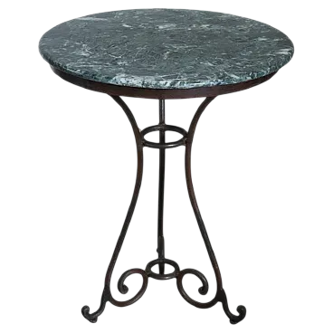 Indoor or outdoor coffee table in iron and marble, 1980s