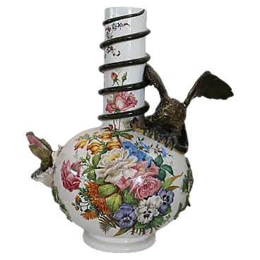 Ceramic vase with figures in relief, early 1900s