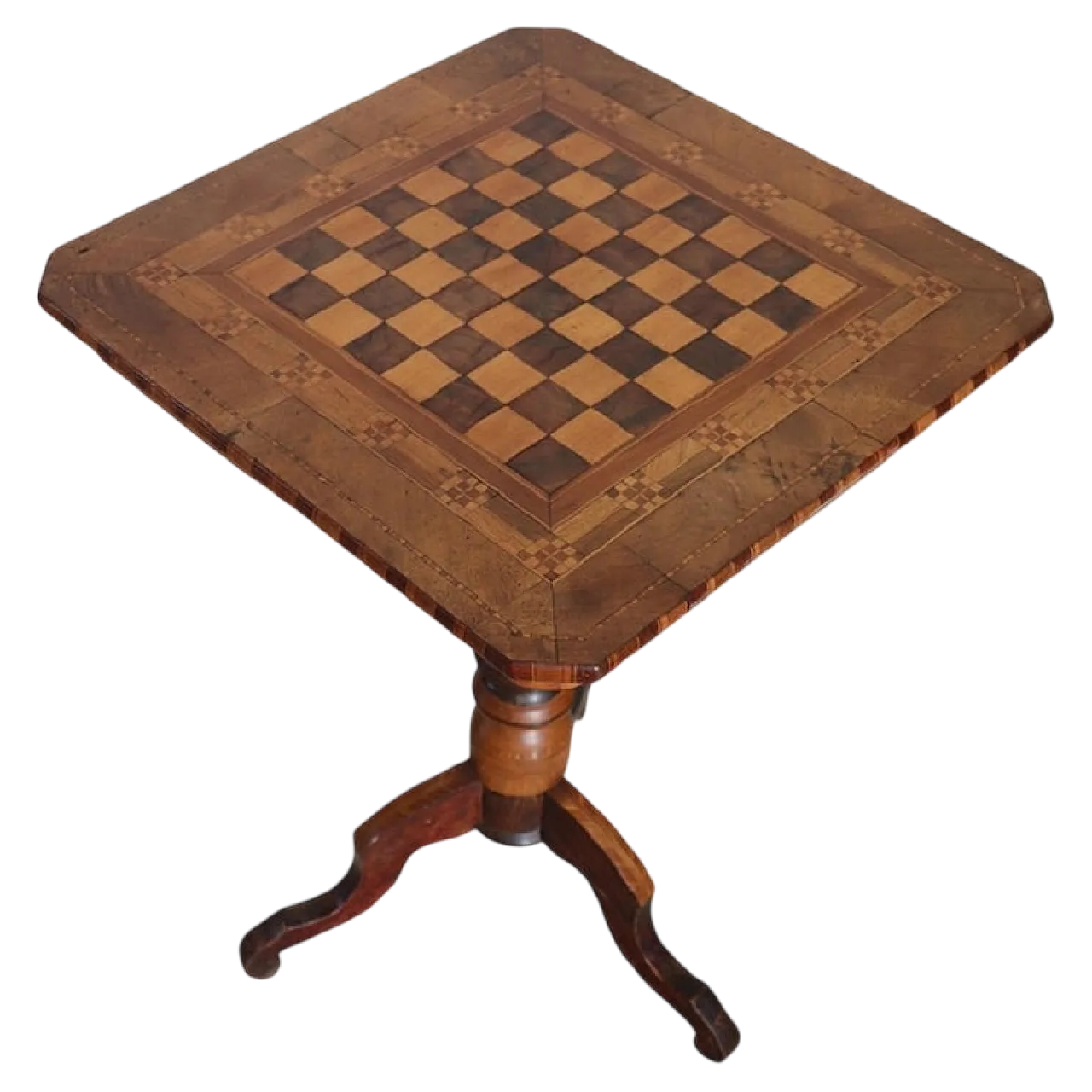 Inlaid walnut coffee table, 19th century 13