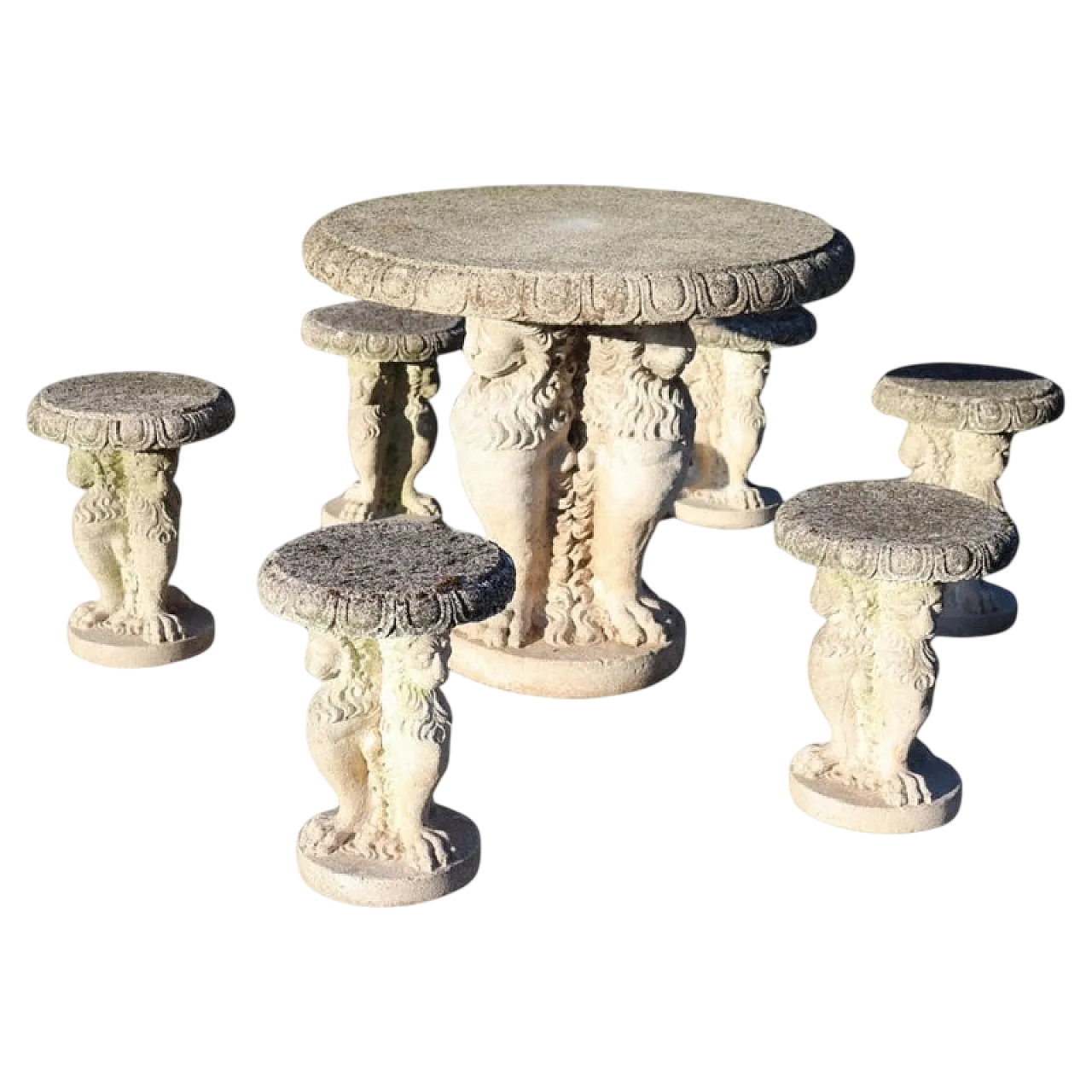 Set da giardino tavolo e 6 sgabelli, inizi '900 12