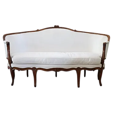 Upholstered walnut sofa, 19th century