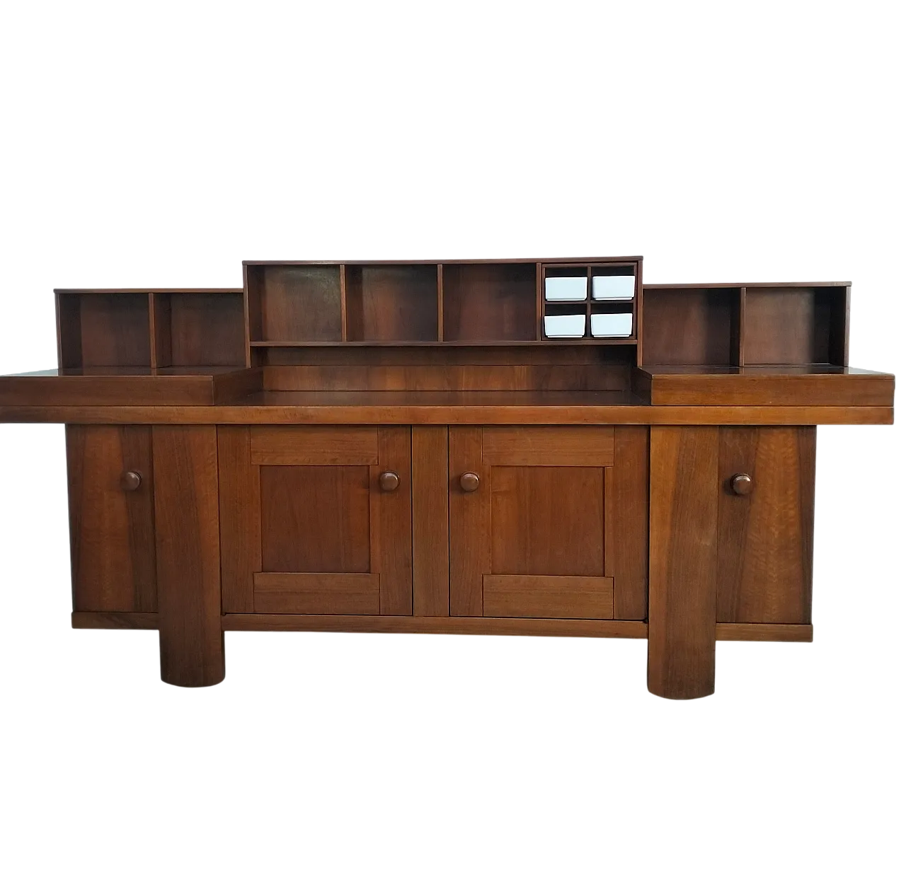 Walnut Sideboard Credenza 602 Model by Coppola for Bernini, 70s 12