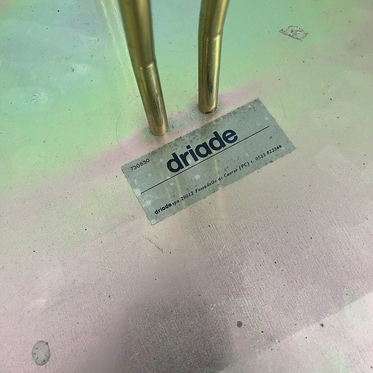 Hanging console in brass and copper produced by Driade, Italy, 1990s 2