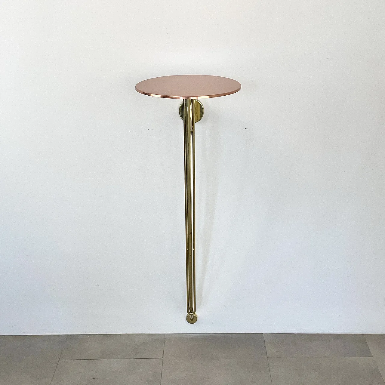 Hanging console in brass and copper produced by Driade, Italy, 1990s 8