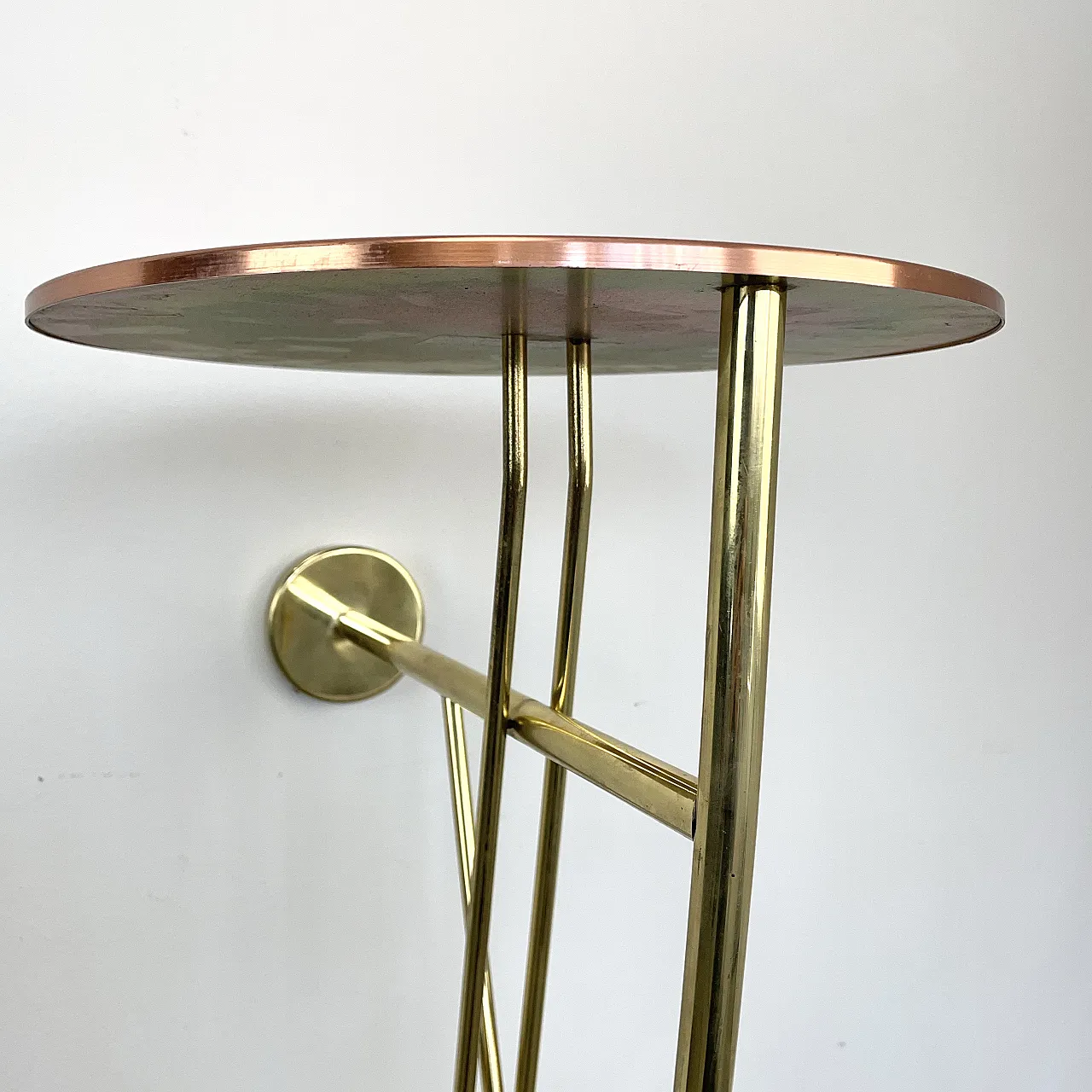 Hanging console in brass and copper produced by Driade, Italy, 1990s 13