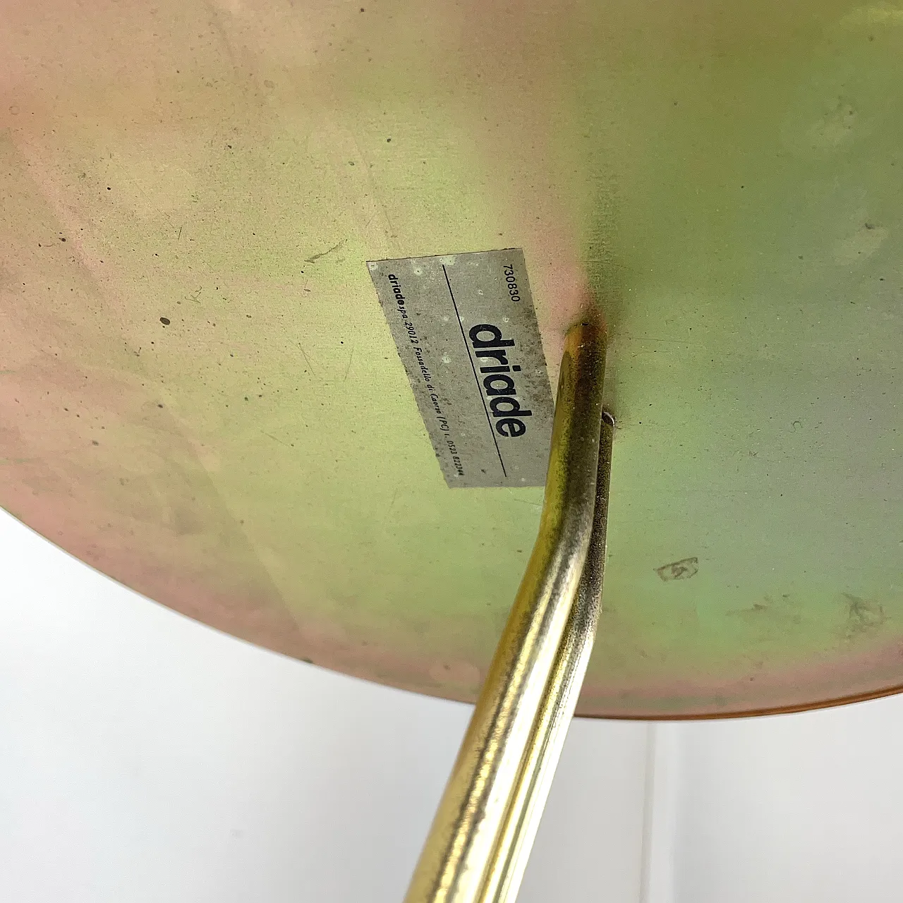 Hanging console in brass and copper produced by Driade, Italy, 1990s 15