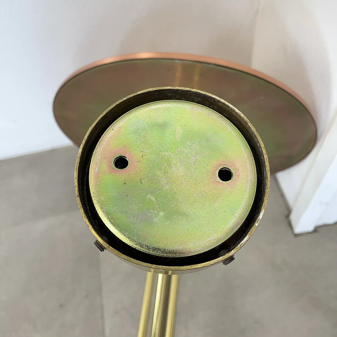 Hanging console in brass and copper produced by Driade, Italy, 1990s 20