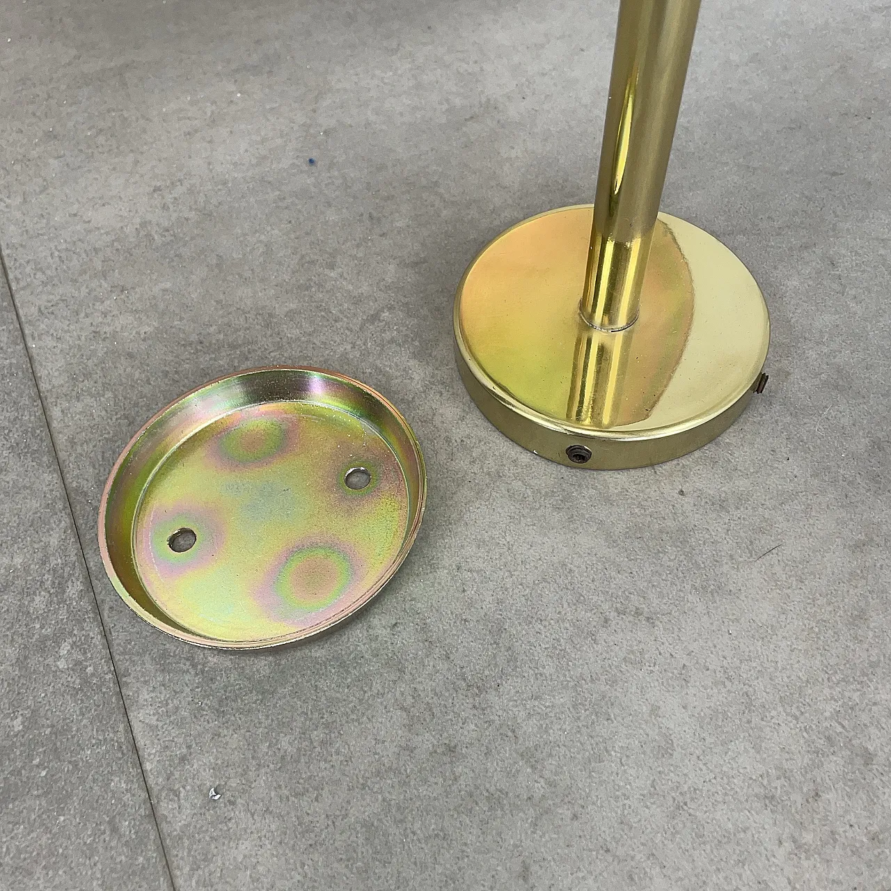 Hanging console in brass and copper produced by Driade, Italy, 1990s 21