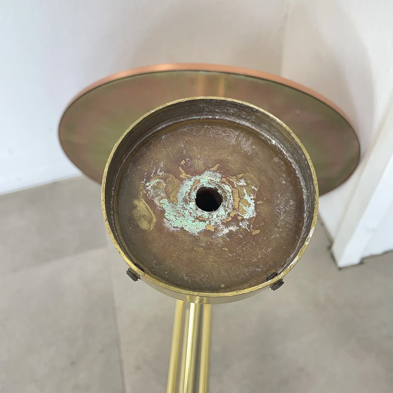 Hanging console in brass and copper produced by Driade, Italy, 1990s 22