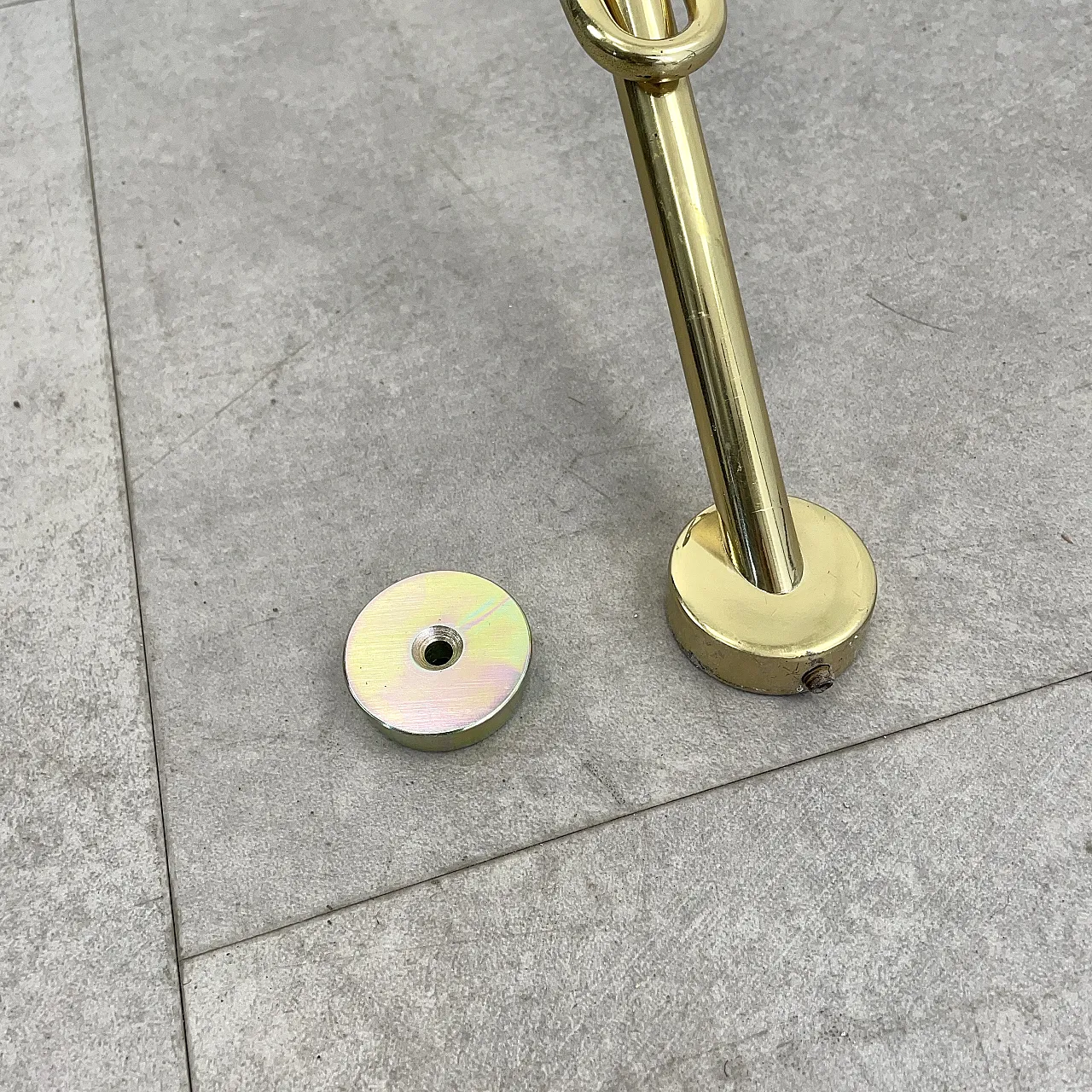 Hanging console in brass and copper produced by Driade, Italy, 1990s 24