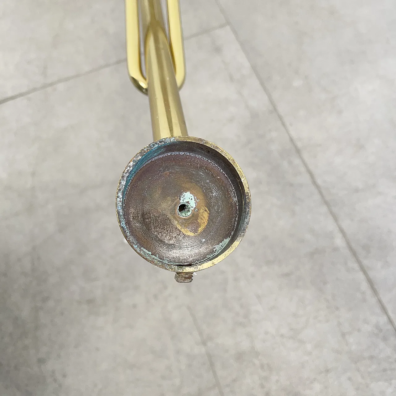 Hanging console in brass and copper produced by Driade, Italy, 1990s 25