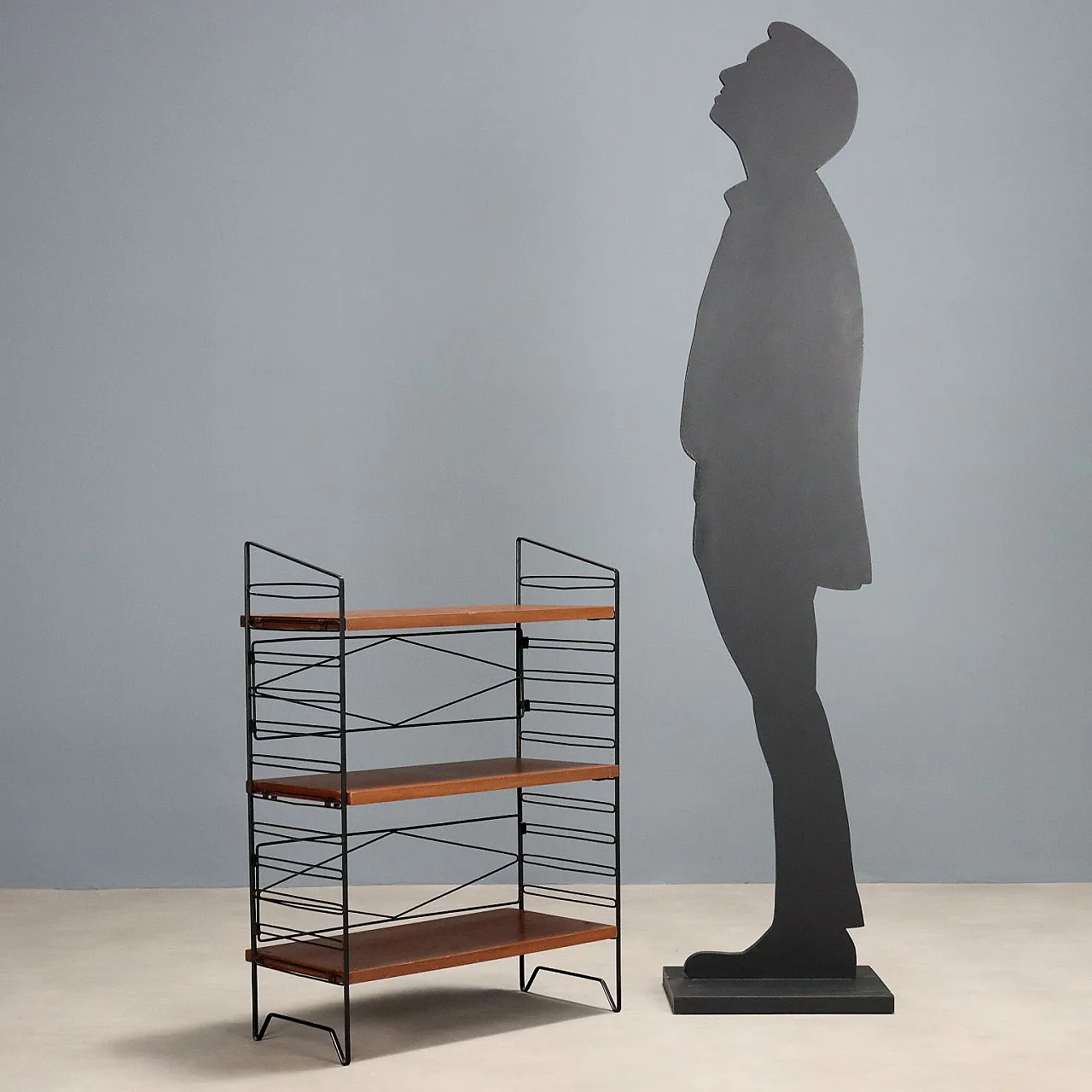 Small library in Teak and Metal, 1960s 3