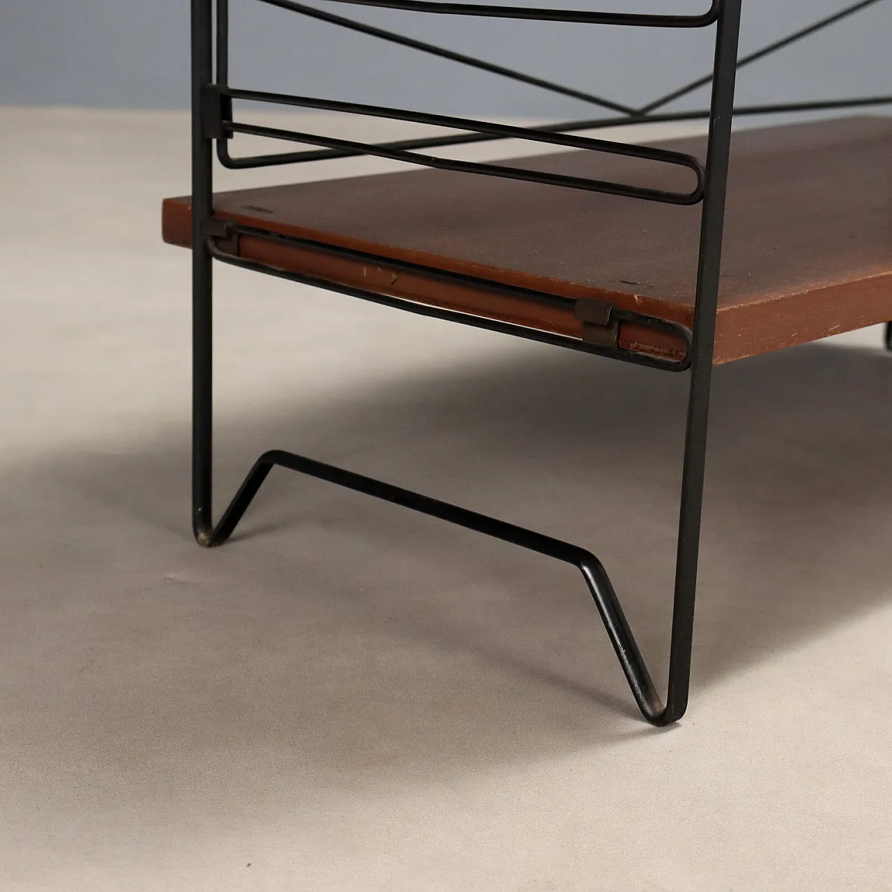 Small library in Teak and Metal, 1960s 4