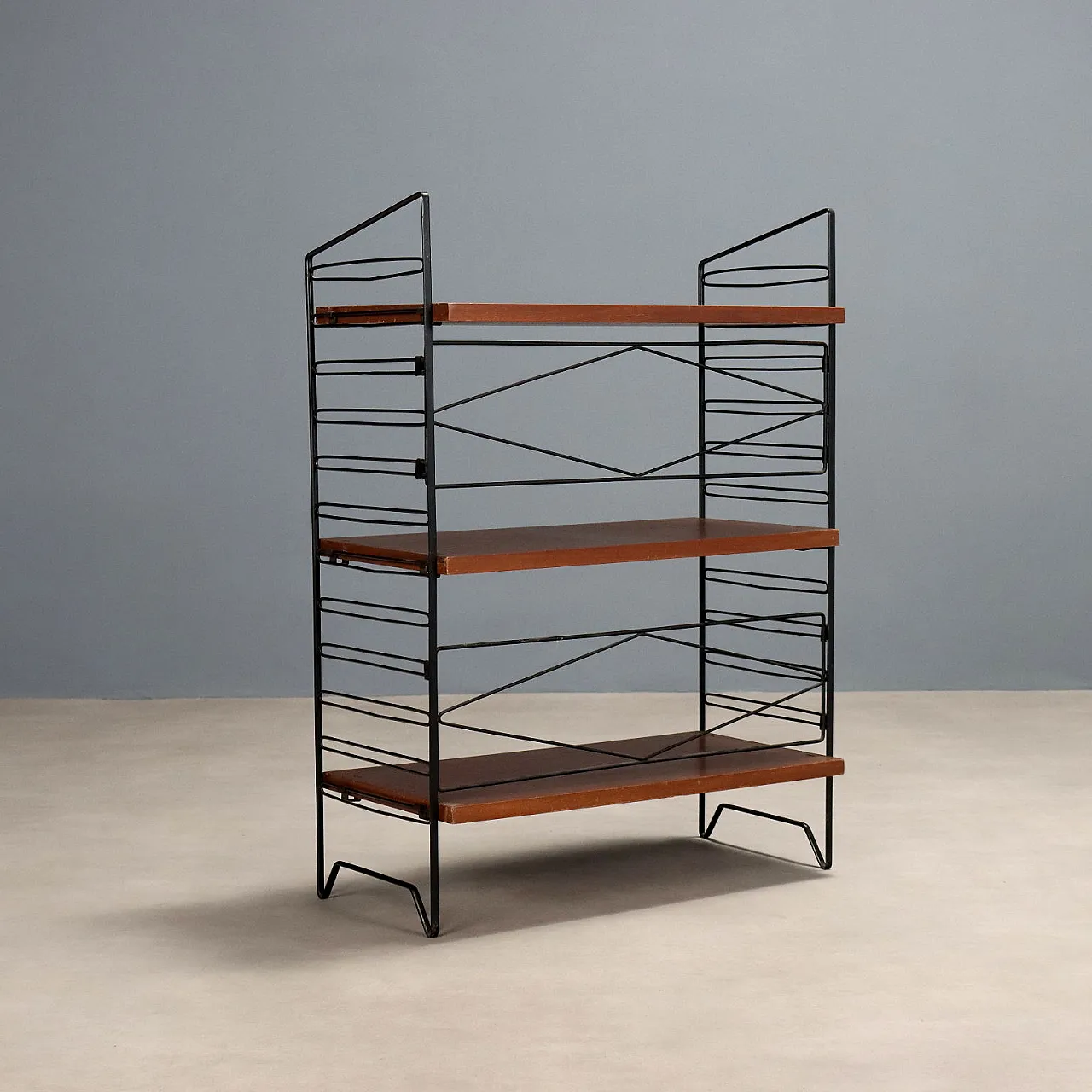 Small library in Teak and Metal, 1960s 6