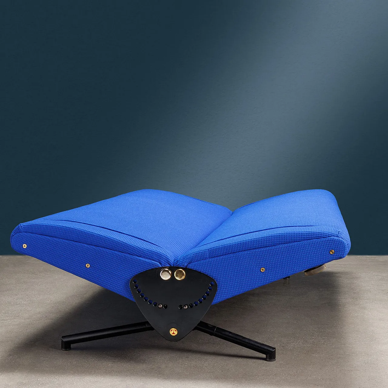 Divano D70 in metallo e tessuto blu di Osvaldo Borsani per Tecno, 1954 3