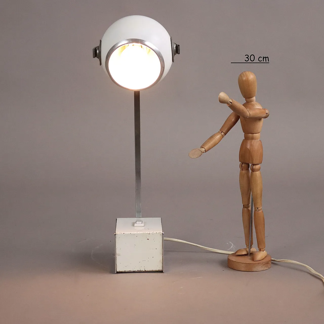 Lampada in alluminio e metallo di Stilnovo, anni '70 2