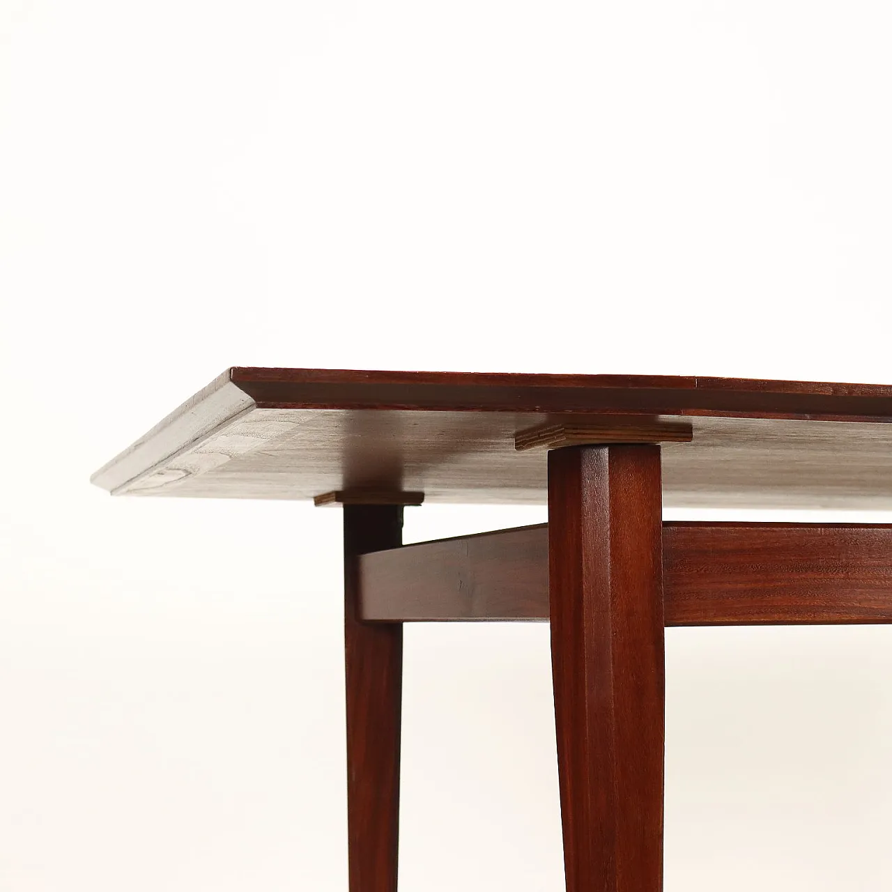 Tavolo in faggio impiallacciato e mogano, anni '60 5